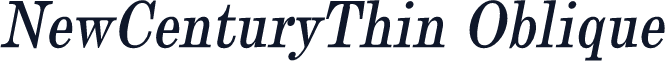 NewCenturyThin Oblique