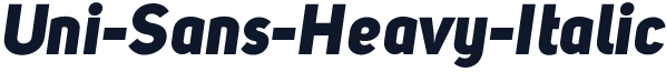 Uni-Sans-Heavy-Italic