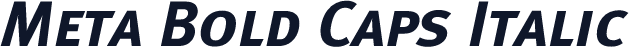 Meta Bold Caps Italic