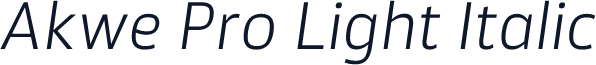 Akwe Pro Light Italic