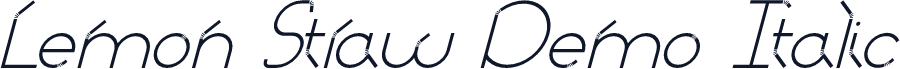 Lemon Straw Demo Italic