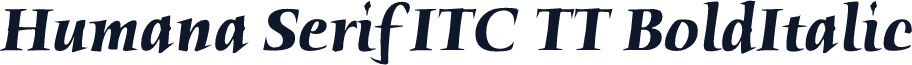 Humana Serif ITC TT BoldItalic
