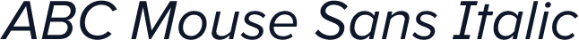 ABC Mouse Sans Italic