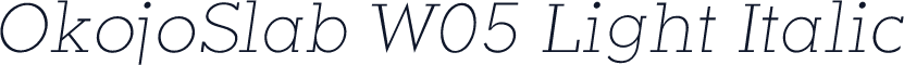 OkojoSlab W05 Light Italic