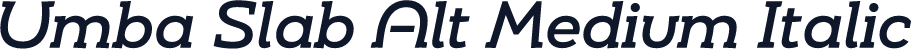 Umba Slab Alt Medium Italic