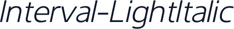 Interval-LightItalic