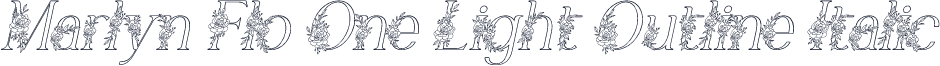 Marlyn Flo One Light Outline Italic