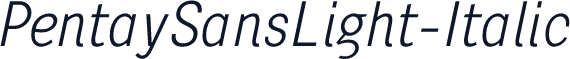 PentaySansLight-Italic