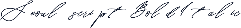 Seoul script Bold Italic
