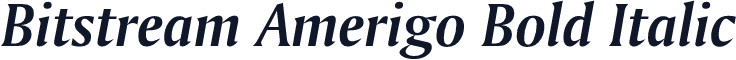 Bitstream Amerigo Bold Italic