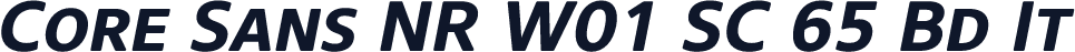 Core Sans NR W01 SC 65 Bd It