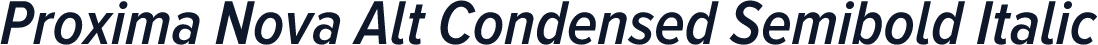 Proxima Nova Alt Condensed Semibold Italic