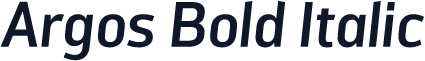 Argos Bold Italic