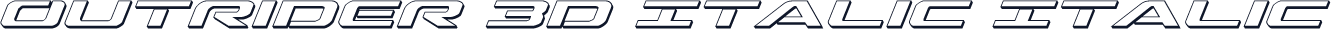 Outrider 3D Italic Italic