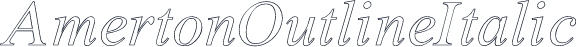 Amerton Outline Italic
