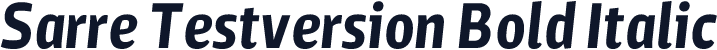 Sarre Testversion Bold Italic