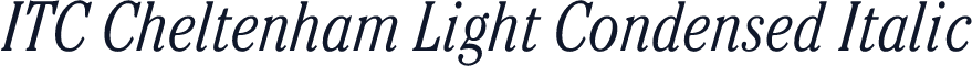 ITC Cheltenham Light Condensed Italic