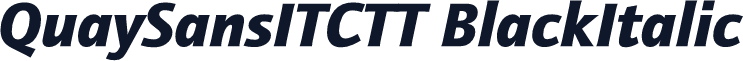 QuaySansITCTT BlackItalic
