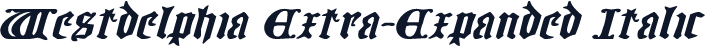 Westdelphia Extra-Expanded Italic