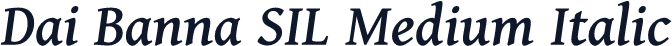 Dai Banna SIL Medium Italic