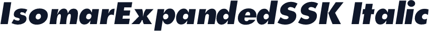 IsomarExpandedSSK Italic