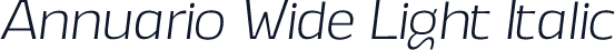 Annuario Wide Light Italic