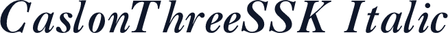 CaslonThreeSSK Italic