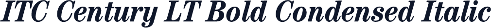 ITC Century LT Bold Condensed Italic