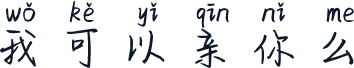 我可以亲你么