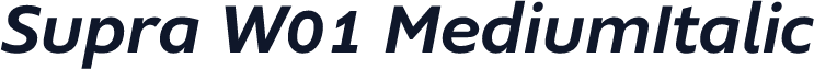Supra W01 MediumItalic