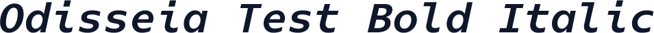 Odisseia Test Bold Italic