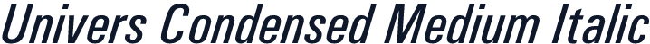 Univers Condensed Medium Italic