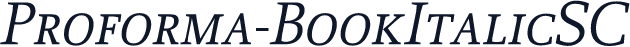 Proforma-BookItalicSC