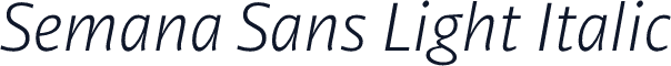 Semana Sans Light Italic