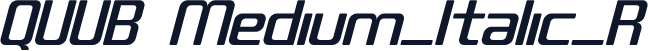 QUUB Medium_Italic_R