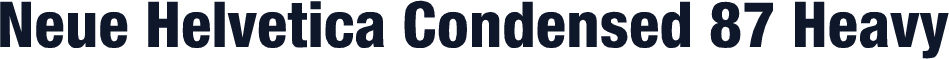 Neue Helvetica Condensed 87 Heavy