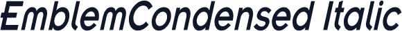 EmblemCondensed Italic