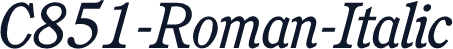 C851-Roman-Italic
