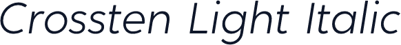 Crossten Light Italic