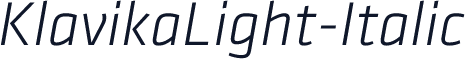 KlavikaLight-Italic