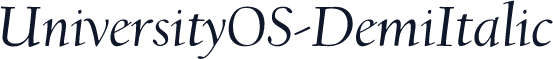 UniversityOS-DemiItalic
