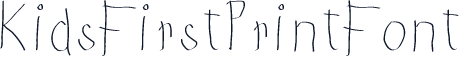KidsFirstPrintFont