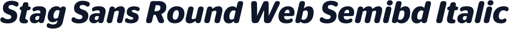 Stag Sans Round Web Semibd Italic