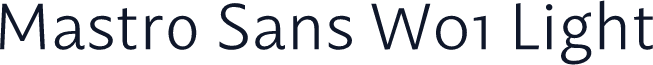 Mastro Sans W01 Light