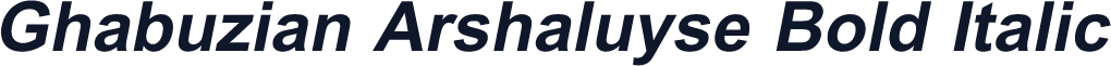 Ghabuzian Arshaluyse Bold Italic