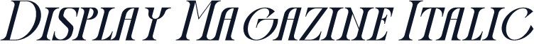 Display Magazine Italic