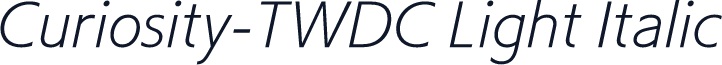 Curiosity-TWDC Light Italic