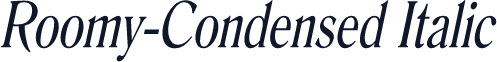 Roomy-Condensed Italic