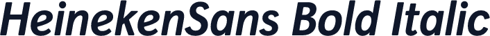 HeinekenSans Bold Italic