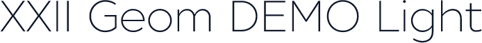 XXII Geom DEMO Light